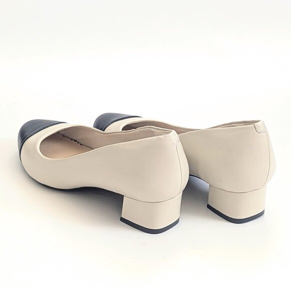 Easy Spirit Womens Lucinda Two Tone Heeled Ballet Pump Shoes Ivory Sz 8.5 NWOT - Picture 6 of 14